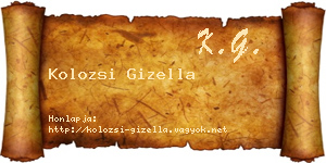 Kolozsi Gizella névjegykártya